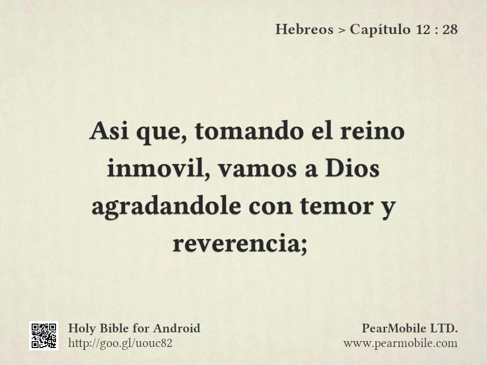 Hebreos, Capítulo 12:28